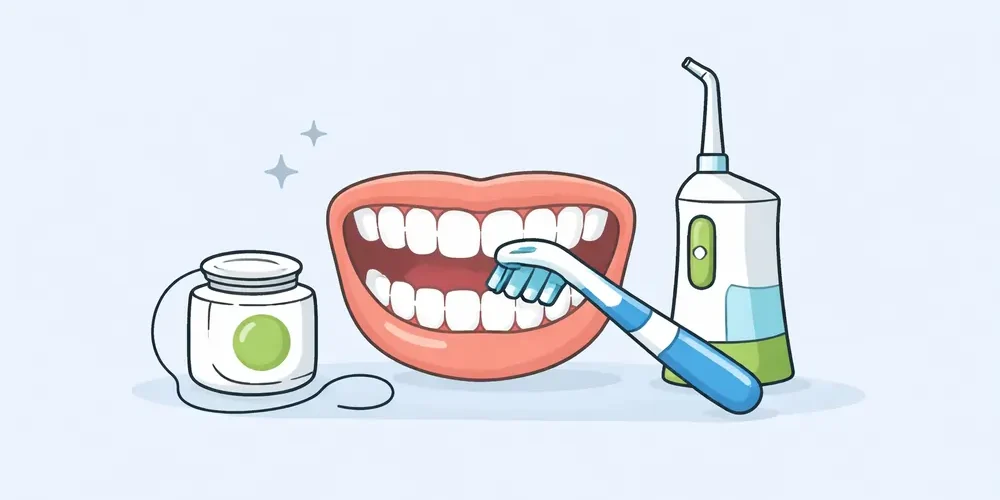 Как чистить дальние зубы